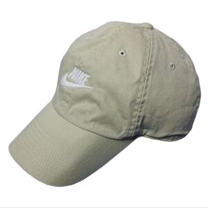 Nike Slideback Hat Tan OS Adjustable Embroidered Heritage86‎ Swoosh Cotton